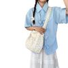 1 floral women's bag fashionable canvas bag large capacity crossbody armpit bag casual shoulder bag
