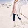 Anta Letter Print Mid-Length Water-Resistant Thickened Warm Hooded Down Jacket Women Outerwear Paper-White 162417902-2