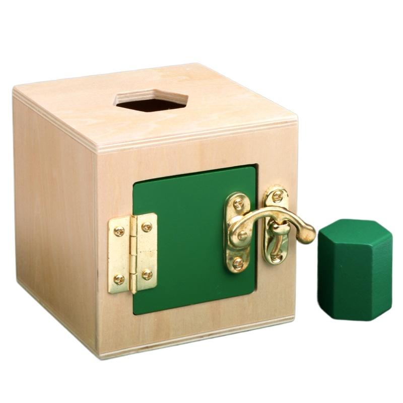 

Монтессори Разблокировка Деревянные Игрушки Восприятие Цвета Сенсорная Игра Сопоставление Форм Игрушки для Разблокировки для Детей от 3 до 6 лет Образовательные зелёный