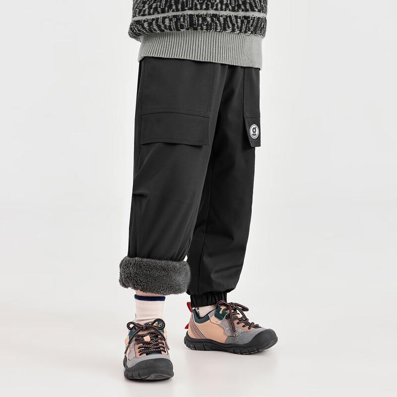 Boys Winter Fleece-Lined Outdoor Cargo Pants 110