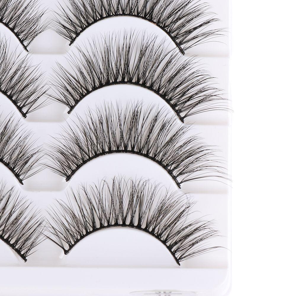 Glue Included Wispy False Eyelashes Eye Lash Extension 3D Soft Mink Hair Natural Long