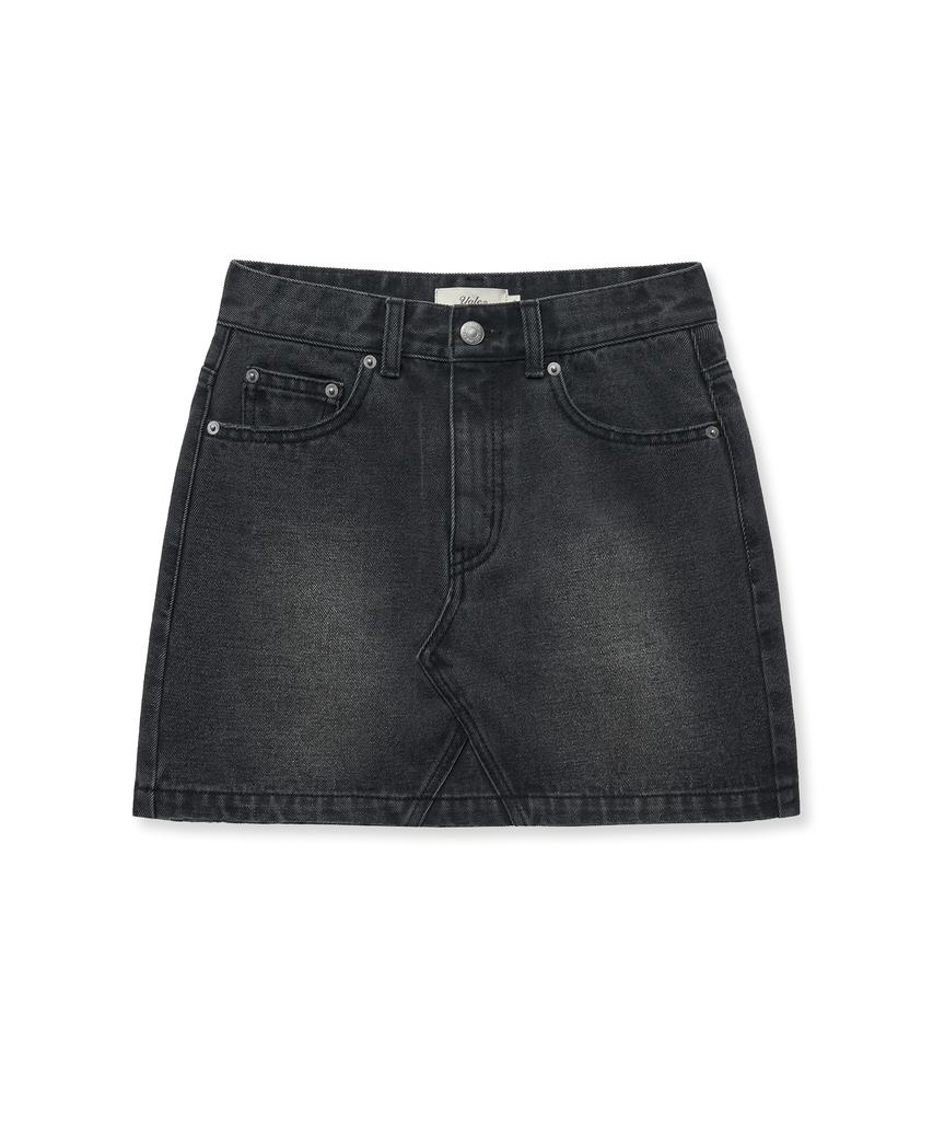 Yale Denim Mini Skirt_Charcoal