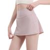 A-line High Waist Pleated Skorts with Lining - Summer Cool Anti-Exposure Running Tennis Yoga Fitness Shorts