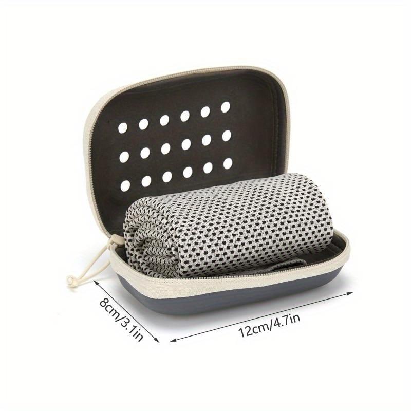 1PC Quick Drying Cooling Towel Soft Breathable Chilly Sweat Absorption Cold Towel with Storage Box Sports Running Yoga Gym Club