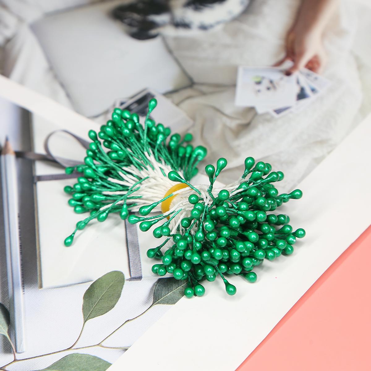 

150 шт., имитация цветка, тычинка, сделай сам, сердцевина, шифоновый цветок, материалы для украшения торта из помадки, ручные материалы зелёный