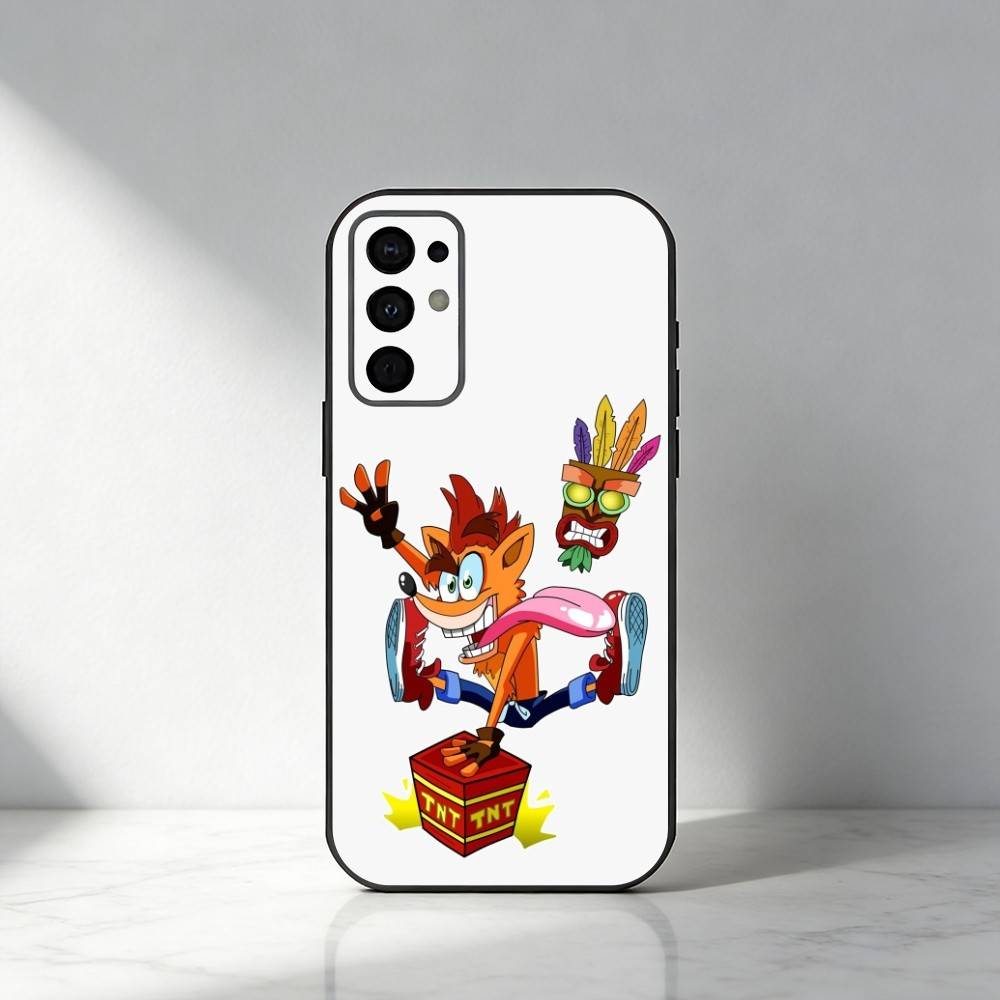 C-Crash-B-Bandicoots-Game Phone Case For Samsung S25,S24,S21,S22,S23,S30,Ultra,S20,Plus,Fe,Note,5G Black Cover