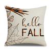 Thanksgiving Linen Pillowcase Autumn Pumpkin Print Pillow Cushion Cover