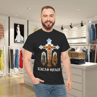 Vintage Sacred Art Crucifixion Graphic Tee T-Shirt