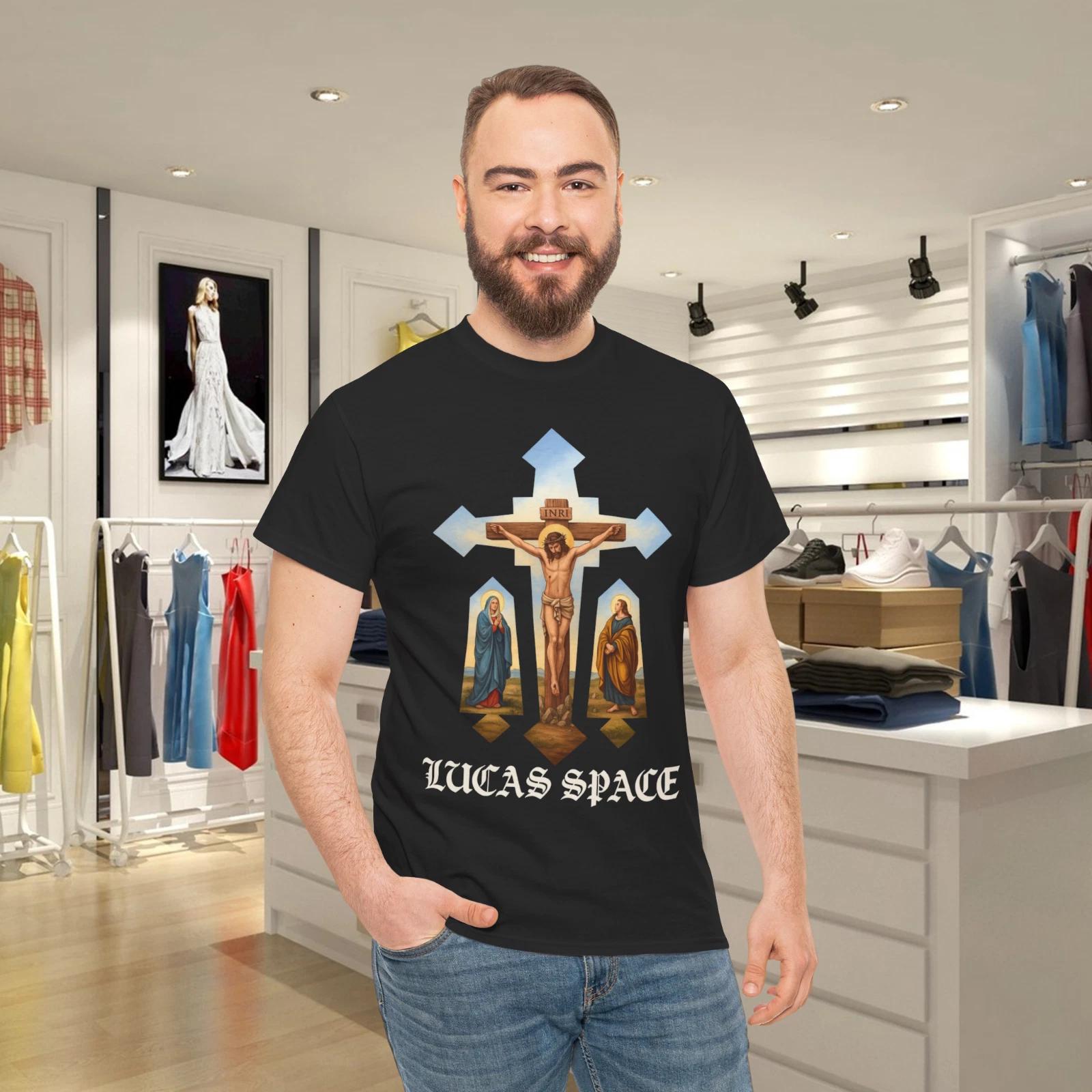 

Vintage Sacred Art Crucifixion Graphic Tee T-Shirt XL