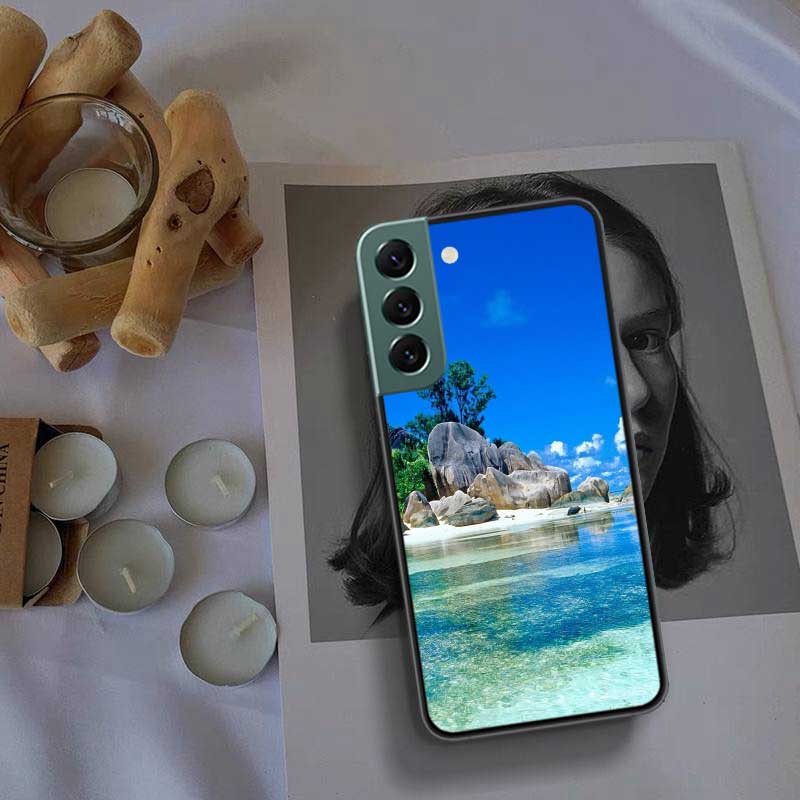 Sea Tropical Palm Trees Beach Phone Case For Samsung A16 A26 A36 A56 Galaxy A02S A12 A52S A13 A23 A33 A53 A54 A34 A24 A14 A22 A3