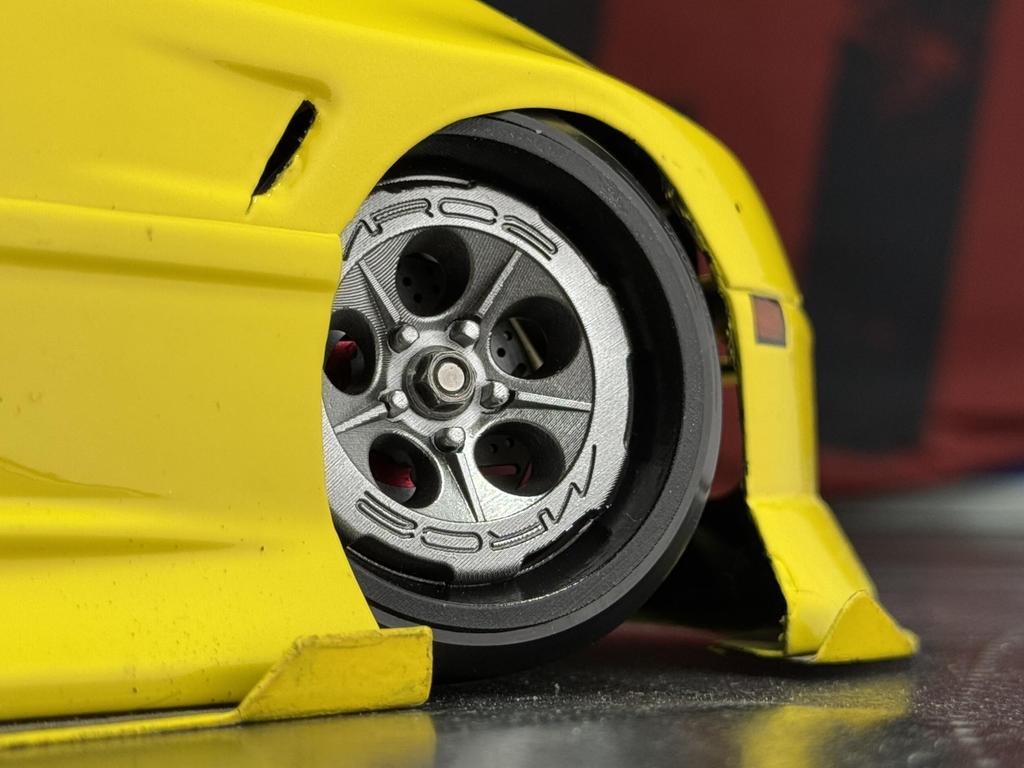 Soft Slim Wheel Type M (Offset 4) for RC Drift, 3D Printed, White