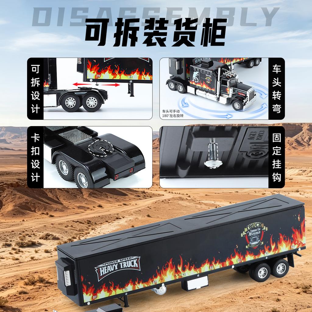 1:24 Peterbilt 389 Semi Truck Tractor Trailer Alloy Metal Diecast Model Car Home Trendy & Desktop Display Ornament Birthday Gift