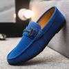Single Shoe Low Cut Men's Comfortable Leather Shoes with Soft Soles, Casual Loafers