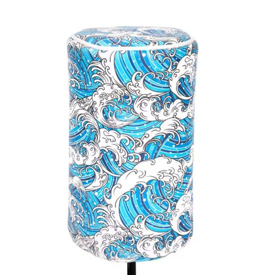 Hawaiian Style Golf Club Cover Sea Wave Tropical Pattern Barrel Driver Headcover Faux Leather Fairway Wood Head Covers Golf Gifts for Men Father