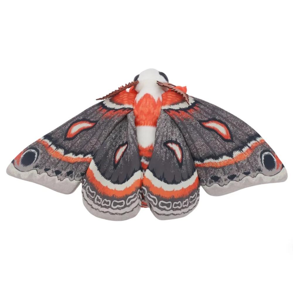 Peluche Falena Cecropia Hyalophora Giocattolo Morbido Realistico Insetto Imbottito Regalo Educativo per Amanti della Natura Peluche Carino per Bambini Adulti