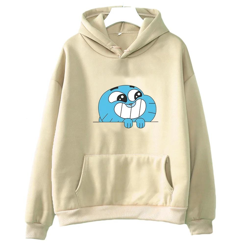 

Gumball Wattersonn Printing Sweatshirts Cute Cartoon Anime Hoodies Women_men Fleece Clothing Autumn Hooded Pullovers Long Sleeve M синій