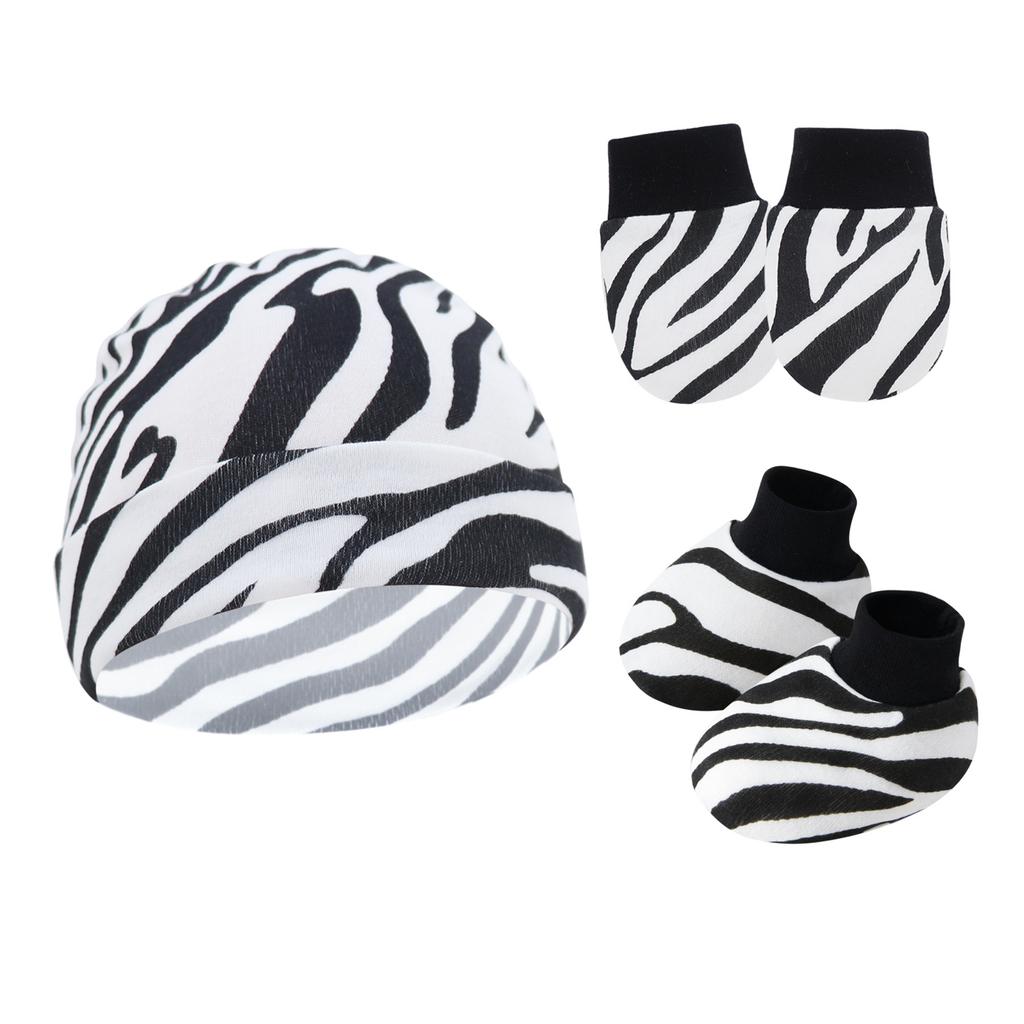 Newborn Baby Hat, Baby Hood, Male and Female Children, Spring and Autumn Baby, Pure Cotton Hat, Gloves, Foot Covers