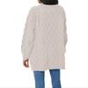 Fashionable Women's Thick-knit Pullover Round Neck Cable Sweater