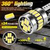 2 Bucăți Becuri Led W5W T10 Canbus 4014 24SMD 168 194 Led 5W5 Lumină Interior Mașină Plafon Citire Plăcuță de Înmatriculare Lampă Semnalizare 6000K Alb