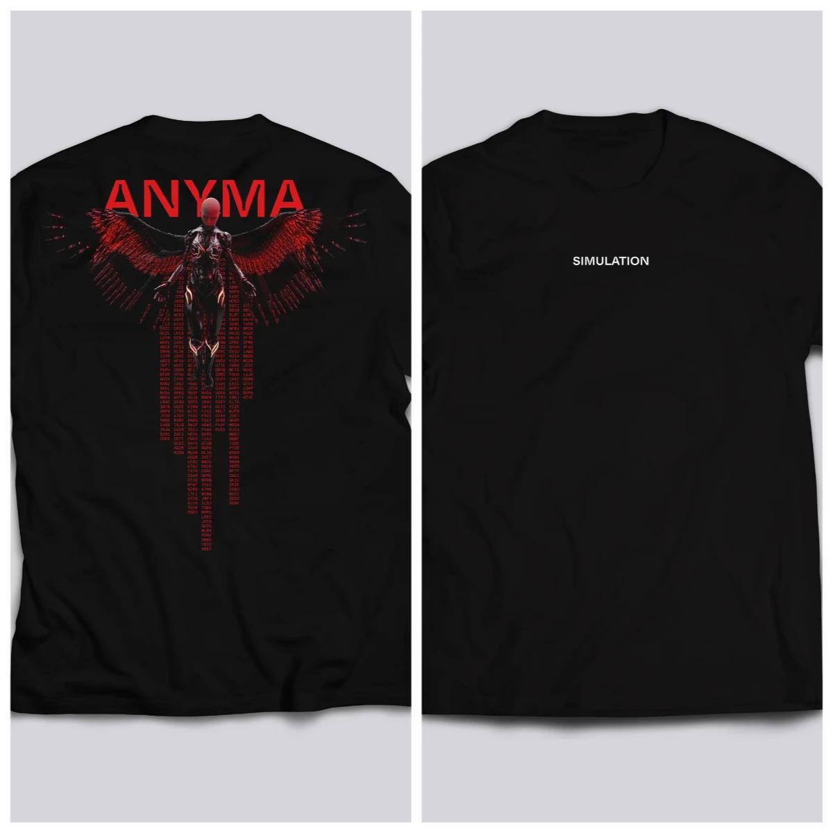 

Футболка Anyma ADAM X Мужские футболки Круглый вырез Влагоотводящая Повседневная Спортивная 100% Хлопок Свободная Унисекс Футболка Оверсайз Графические футболки M