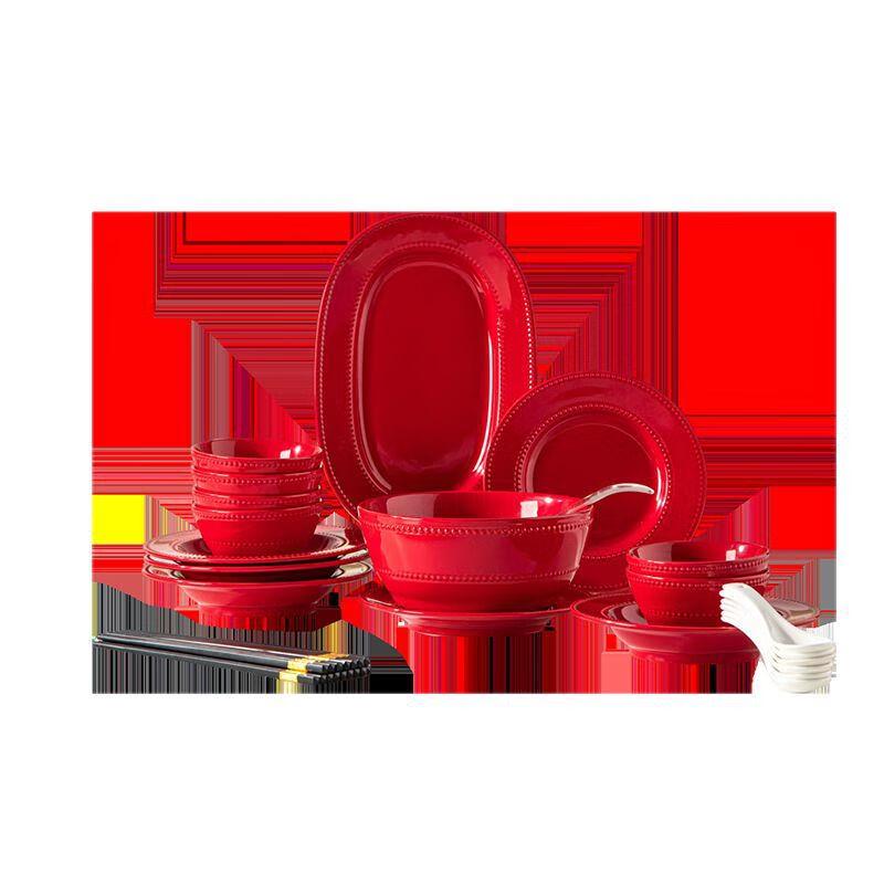 Mo De Lan Ka Francuski Emaliowany Zestaw Naczynia Stołowe z Koralikami