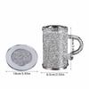 Crystal Glass Coffee Cup with Handle Double Layer Heat Insulation Water Tumblers Drinking Cups Wine Glasses Teas Cups