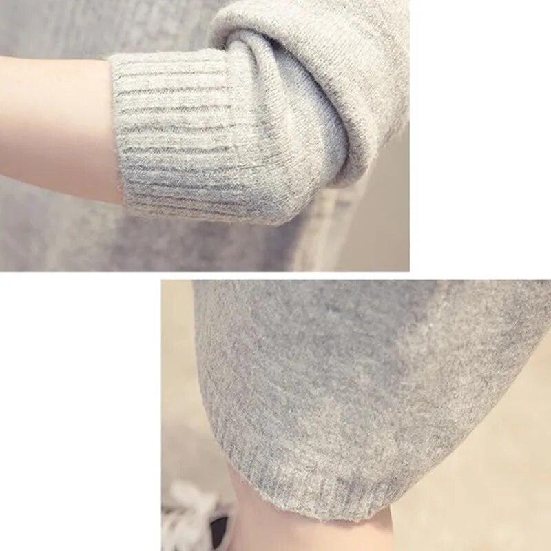 Coltrui Jurk Dames Herfst Winter Gebreide Truien Truien Trui met lange mouwen