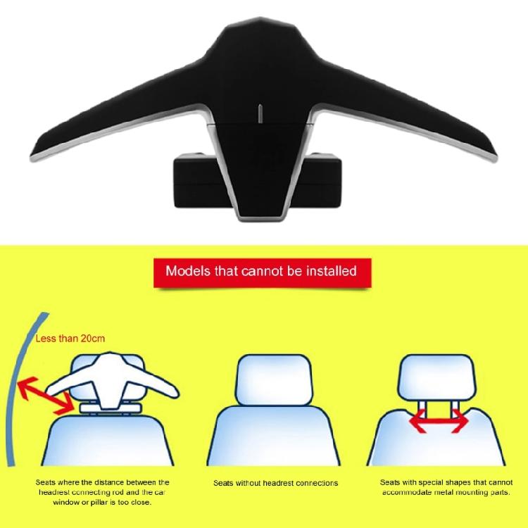 Car Headrest Hanger Back Seat Clothes Organizer Car Interior Accessories Easy Installation Multifunction Storage Holder