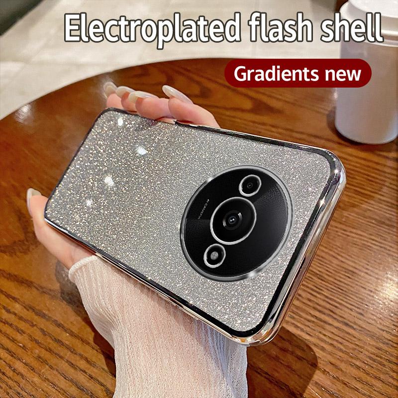 Etui na Xiaomi Redmi A3 Etui na telefon Xiaomi Redmi A3 Błyszczące brokatowe galwanizowane silikonowe miękkie etui na tył z osłoną obiektywu aparatu