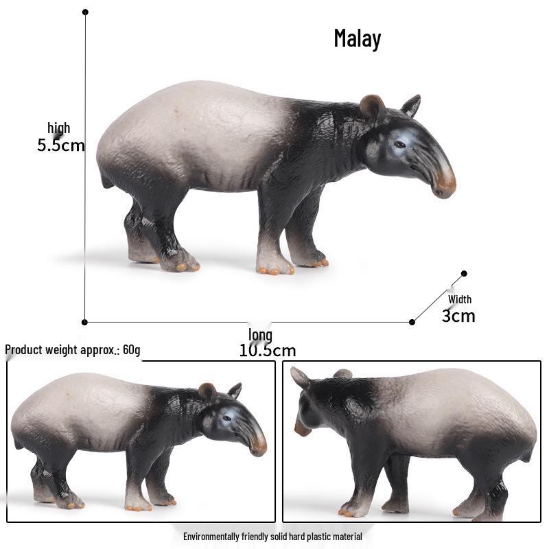 Wildlife Simulation Model: Tiger, Lion, Panda, Elephant, Rhinoceros, Kangaroo, Leopard, Horse, Sheep Toy Set