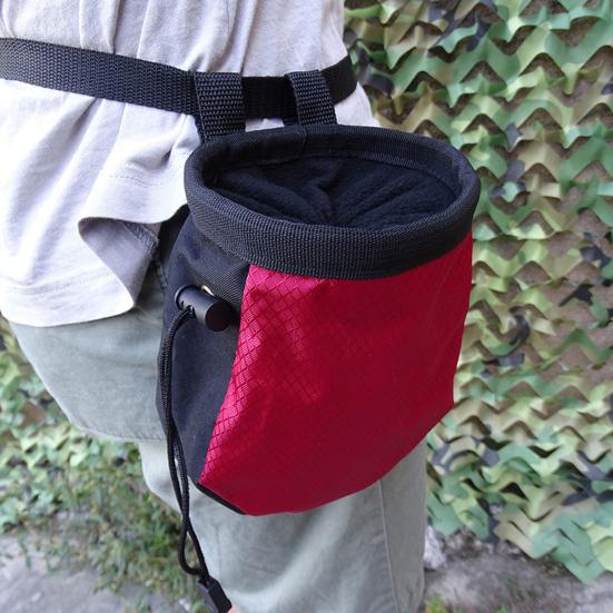 Adjustable Climbing Chalk Bag Waterproof Gear Chalk Bag Anti-slip Waist Hanging Chalk Bag Rock Climbing Bouldering Weightlifting Gymnastics Fitness