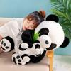 Cute Mother And Son Panda Doll Plush Toy Simulation Holding Bamboo Panda Doll Rag Doll Children Plush Gift