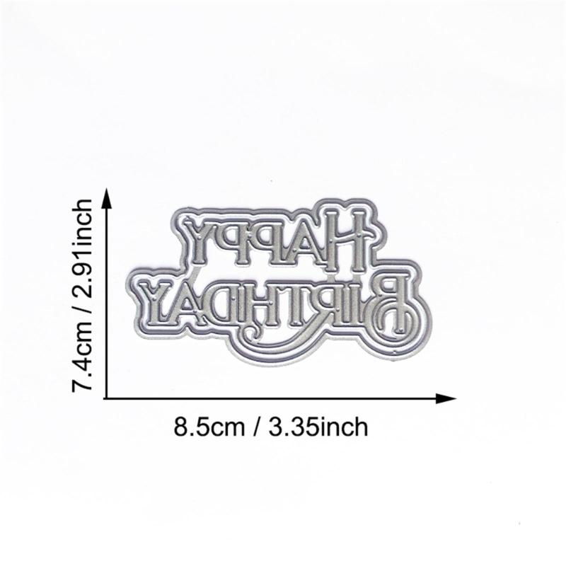 Metal Die Cuts Happy Birthday Card Embossing DIY Photo Album Template Mold Decor