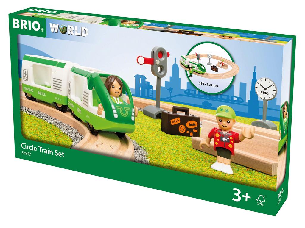 BRIO (Brio World) Train Starter Set, Wooden Tracks, Train, Steam Locomotive, 33847