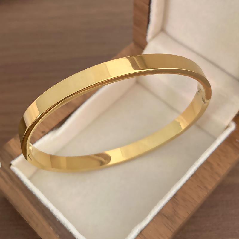 18k Rose Gold Diamond Buckle Bracelet - Korean Stylish Design, High-End Jewelry