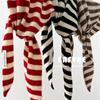 Triangular Scarf  Headscarf Knitted Striped Scarf  Women's Multi Functional Small Scarf
