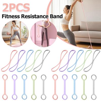 15-35LB Fitness Widerstandsband Figur 8 Widerstandstrainingsband Fitness Zugseil Schulter Dehnband für Heimgeräte