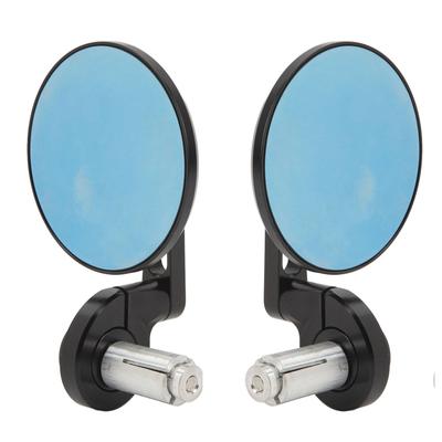 1Pair Motorcycle Handlebar Mirror Round Anti Glare Wear Resistant Motorcycle Rearview Mirror For