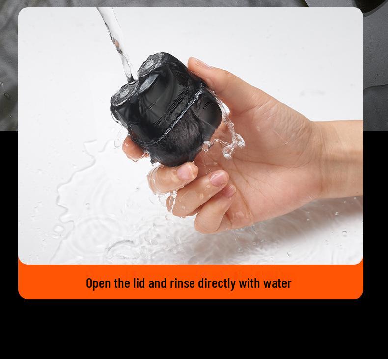 Rechargeable Portable Mini Electric Shaver for Men - Washable Beard Trimmer