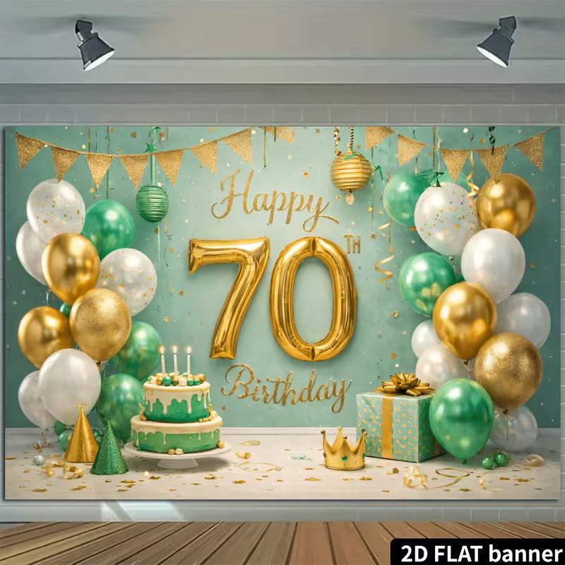 2D Milestone Senior Birthday Cake Gift Decor Background Tapestry