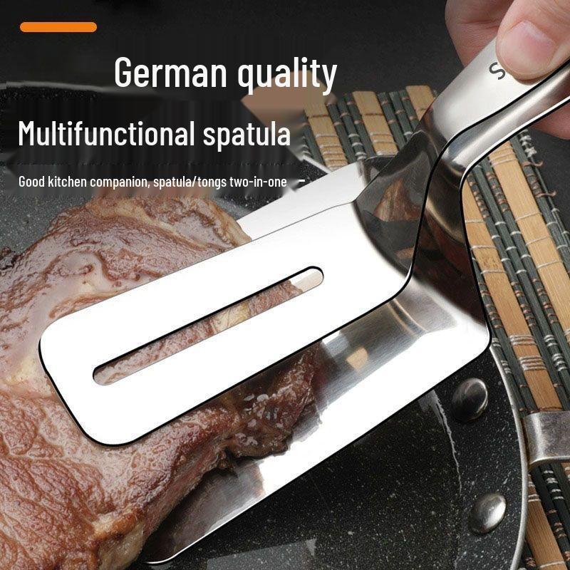 Stainless Steel Fish & Steak Frying Spatula Tongs for Kitchen Use