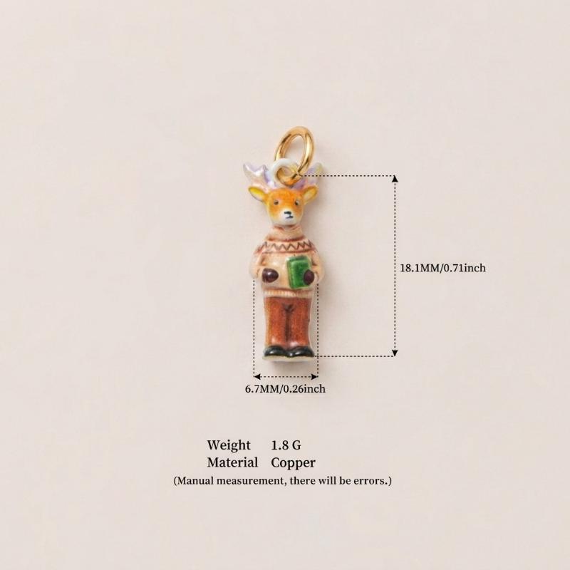 Pingente Charme Figura Animal Rococo de Cobre Banhado a Ouro Charms Fofos Retrô Para Mulheres Acessórios de Pulseira Colar Artesanato DIY