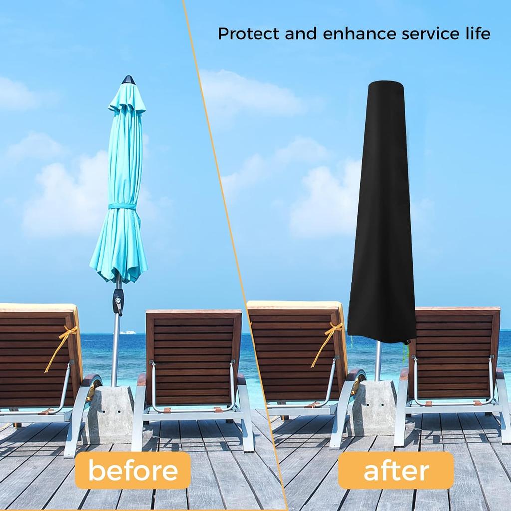 Garden Umbrella Outdoor Parasol Cover Garden Sunshade Uv Cover Accessories Available In 6 Sizes