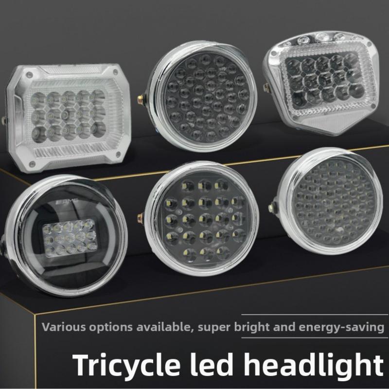 Electric Vehicle Headlight - LED Strong Light, 12V - 80V, Three-wheeled Vehicle Front Lighting, Waterproof Motorcycle Headlight