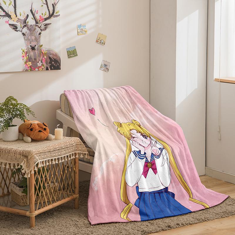 Cartoon Beautiful Girl Series Double-Sided Flannel 3D Digital Printing Blanket Blanket