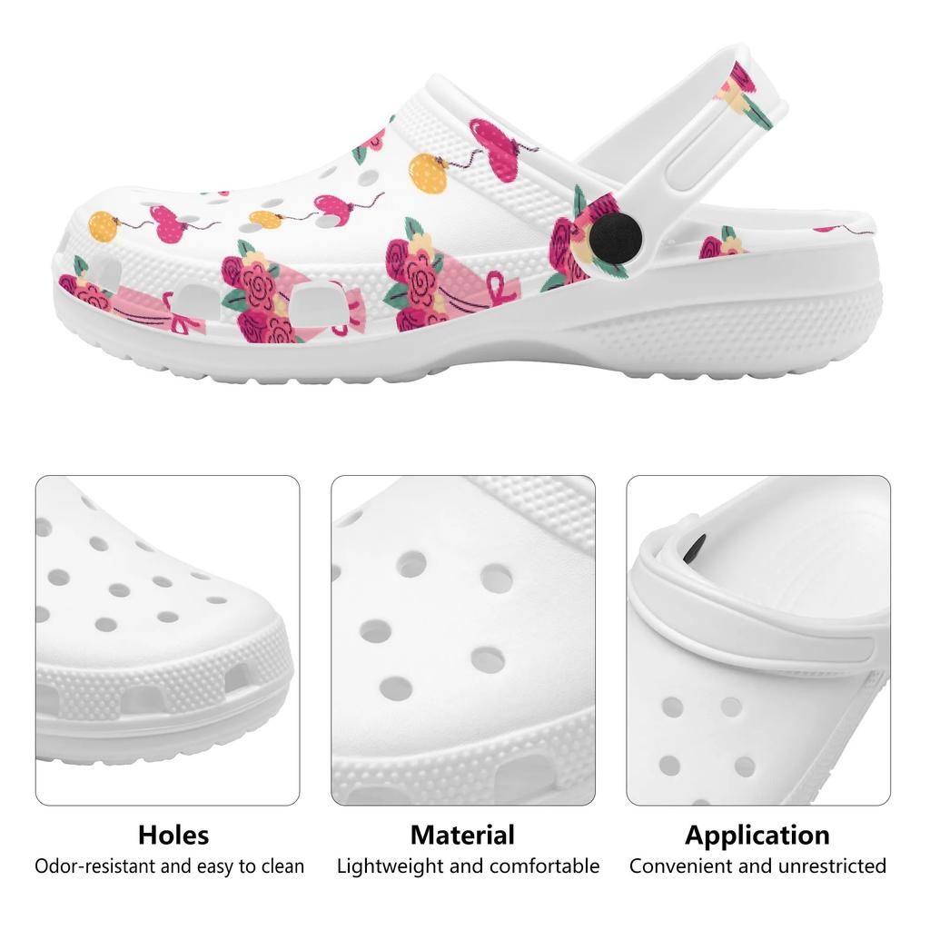 Cartoon Print EVA Casual Clogs Adult Unisex Quick Dry Lightweight Slip On Soft Sole Shoes Summer Sandals Daily Comfort Wear