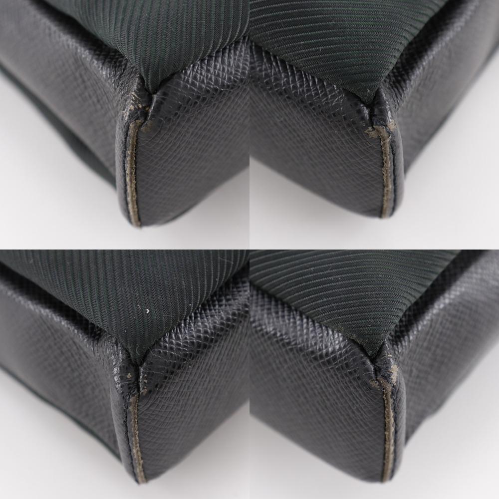 Louis Vuitton Saratov GM Shoulder Bag M30882 Noir Black Taiga Mens Used