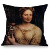 Renaissance Raffaello Saint Virgin Mary Madonna Oil Painting Art Sofa Throw Pillow Case Da Vinci Goose Linen Chair Cushion Cover