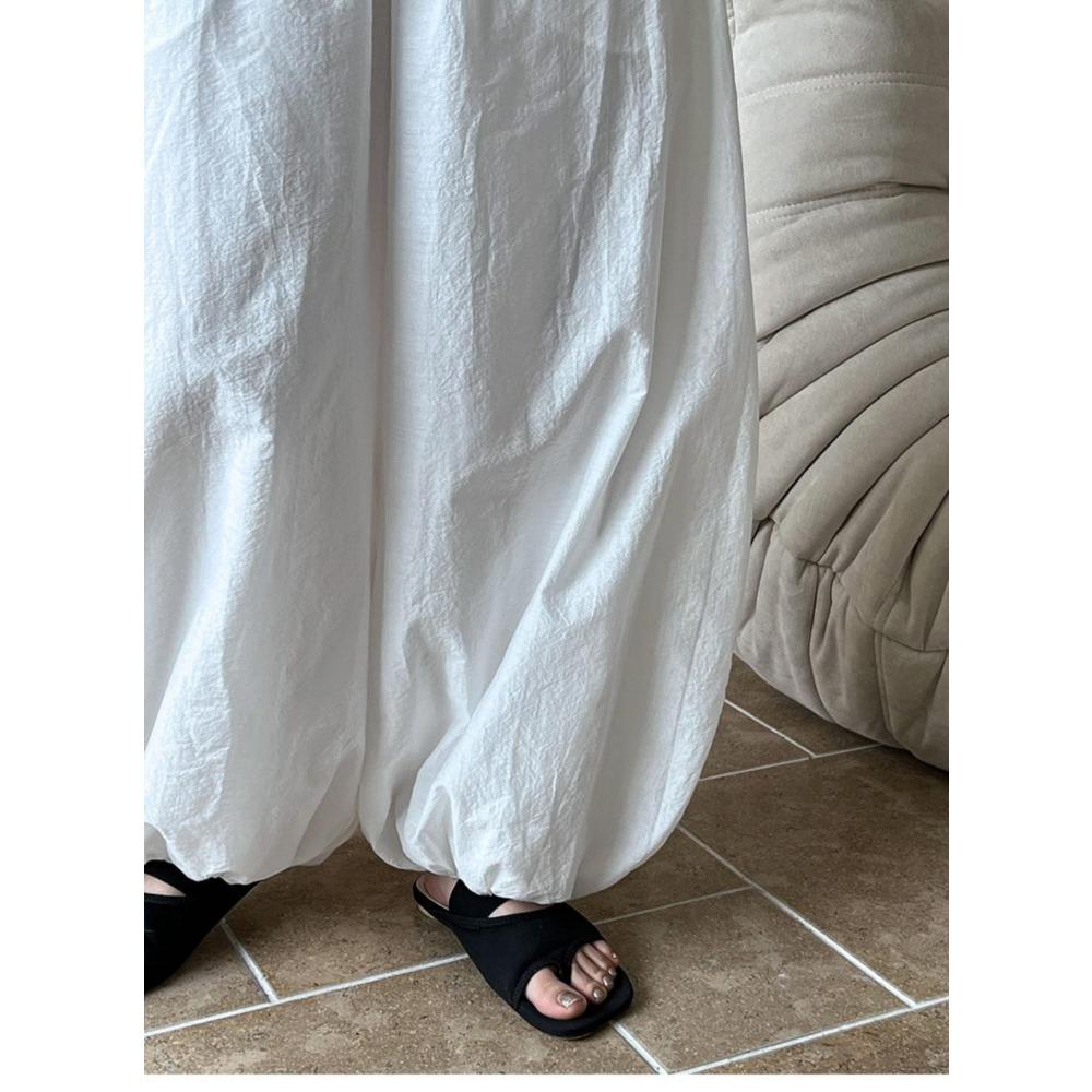 Breathable Cotton~summer New White Loose Bloomers Women's Design Wide Leg Pants Yamamoto Pants Relaxed Pants