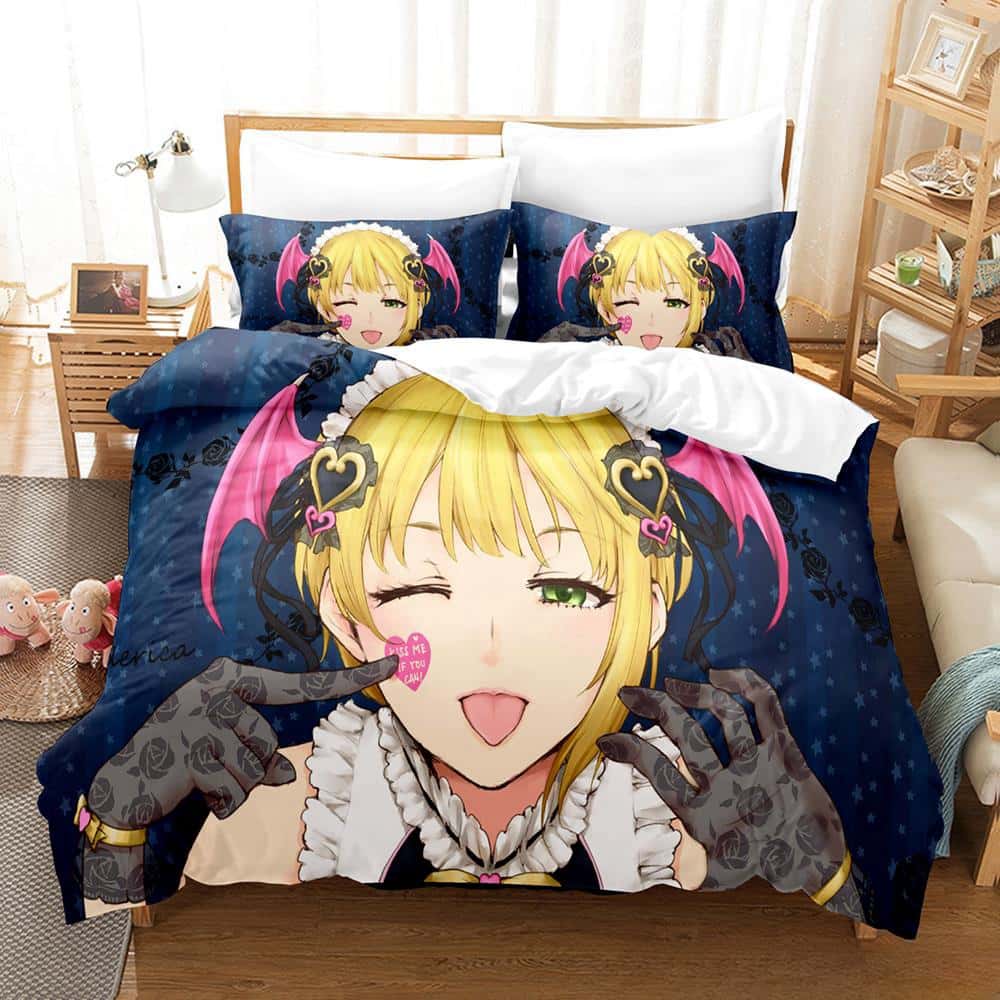 Fashion 3D Print Anime Kawaii Girls The Idolm@Ster Bedding Set Single Twin Full Queen King Size Bed Set Bedroom Duvet Cover Sets